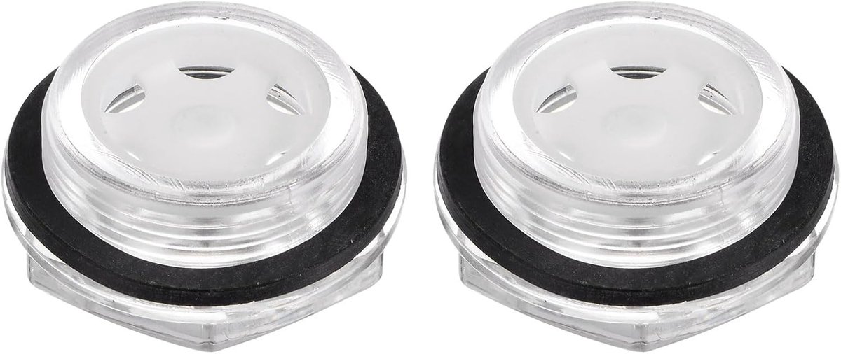 2 stuks glazen oliecontrolelampjes, luchtcompressor, M33 x 1,5 mm, vloeistofniveau-indicator, mannelijke olie-indicator, zeskantige kop, kunststof O-ring voor armaturen, compressorlucht