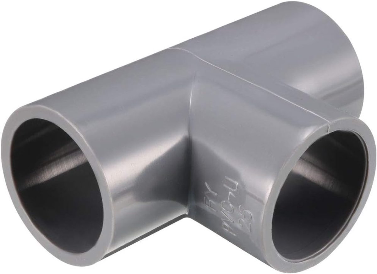 Map 20 mm 90 graden buisverbinder PVC grijs adapter hoekverbinding 5 stuks 25mm 90 Degree, 2 Pack