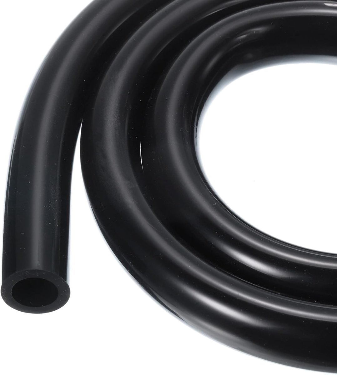 1m Silicone Tubing 25,4mm ID 31,8mm OD Zwart Industriële Kunststof Buizen Pure Siliconen Slangen voor Pomp Sifonering Drainage Irrigatie Brouwerij, 1" x 1-1/4"