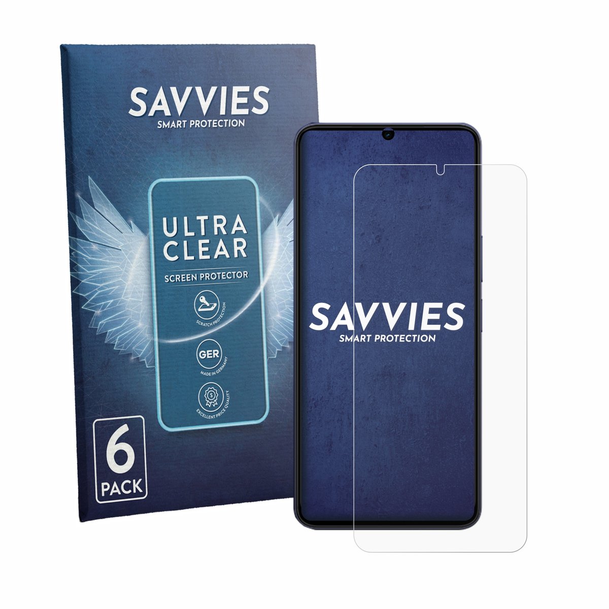 Savvies - Screenprotector voor Vivo T5 Lite - Folie Beschermfolie transparant 6 Stuks