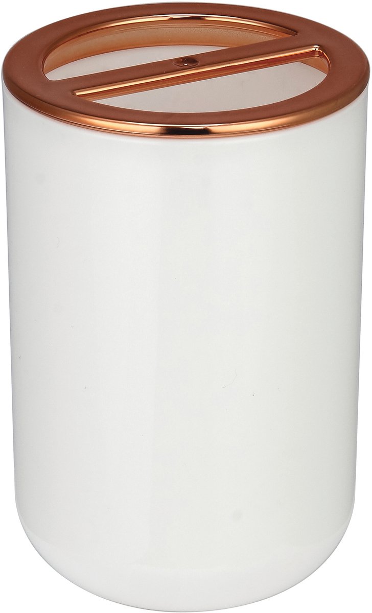 MSV Pretty Tandenborstelhouder – Tumbler Badkamer – Beker voor Tandenborstel en Tandpasta – Badkamer Accessoires Set – 6,5 x 10,5 cm
