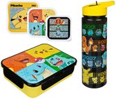 Pokemon Lunchset - Lunchbox - Drinkfles - 3 Snackboxen - Meerkleurig