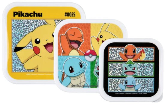 Pokemon Lunchset; Fles, Lunchbox en 3-in-1 Snackbox van Merkloos — afbeelding 3