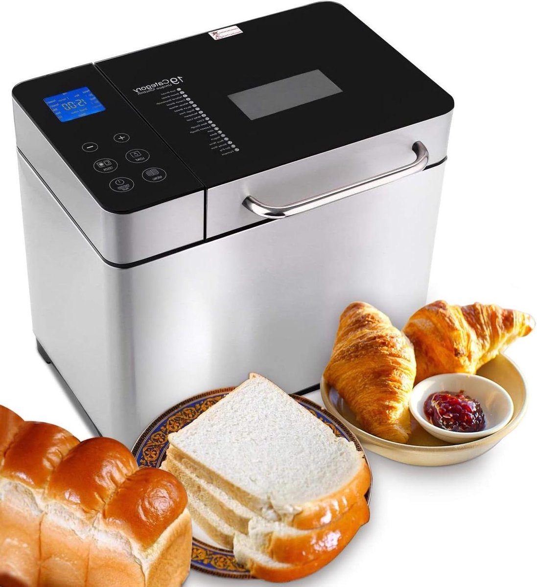 Broodmaker - Bakmachine - Zelf brood bakken - 19 Bakprogramma's - 1000 gram - Zilver
