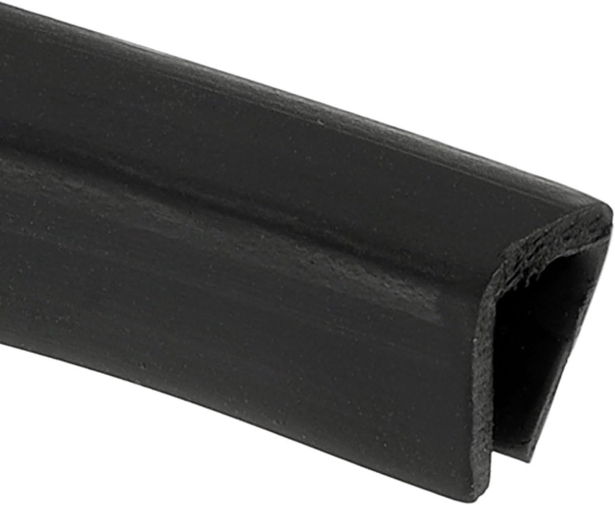 2/5 "13FT Rubber Edge Trim, Flexibele U Channel Edge Guard Protector voor Scherpe Rand Plaatwerk Autodeuren Luiken Tafelhoeken, Zwart