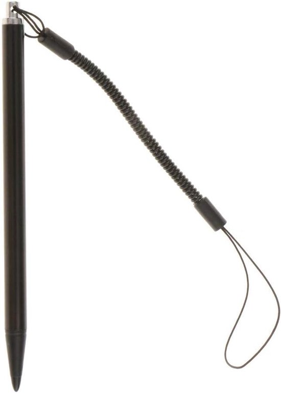 zalati Stylus Pen Touchscreen Pen Resistive ABS met veertouw voor mobiele/gameconsole POS, PDA, industriële pc, auto navigator - zwart — afbeelding 2