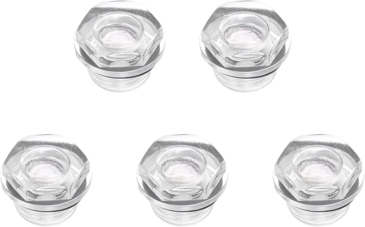 sourcing map Luchtcompressor, oliepeil-indicator, kijkglas, M16 x 1,5 mm, vloeistofindicator, 5 stuks