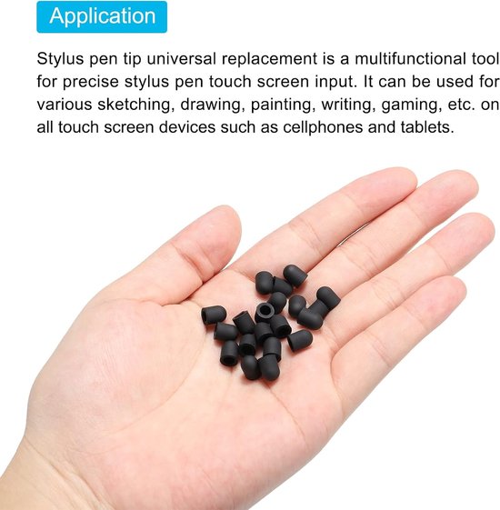 50 stuks stylus penpunten geleidend siliconen rubber capacitief touchscreen pennen punt zacht universele vervanging 5,5 mm — afbeelding 3