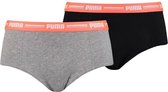 Puma 2-pack dames shorts grijs zwart