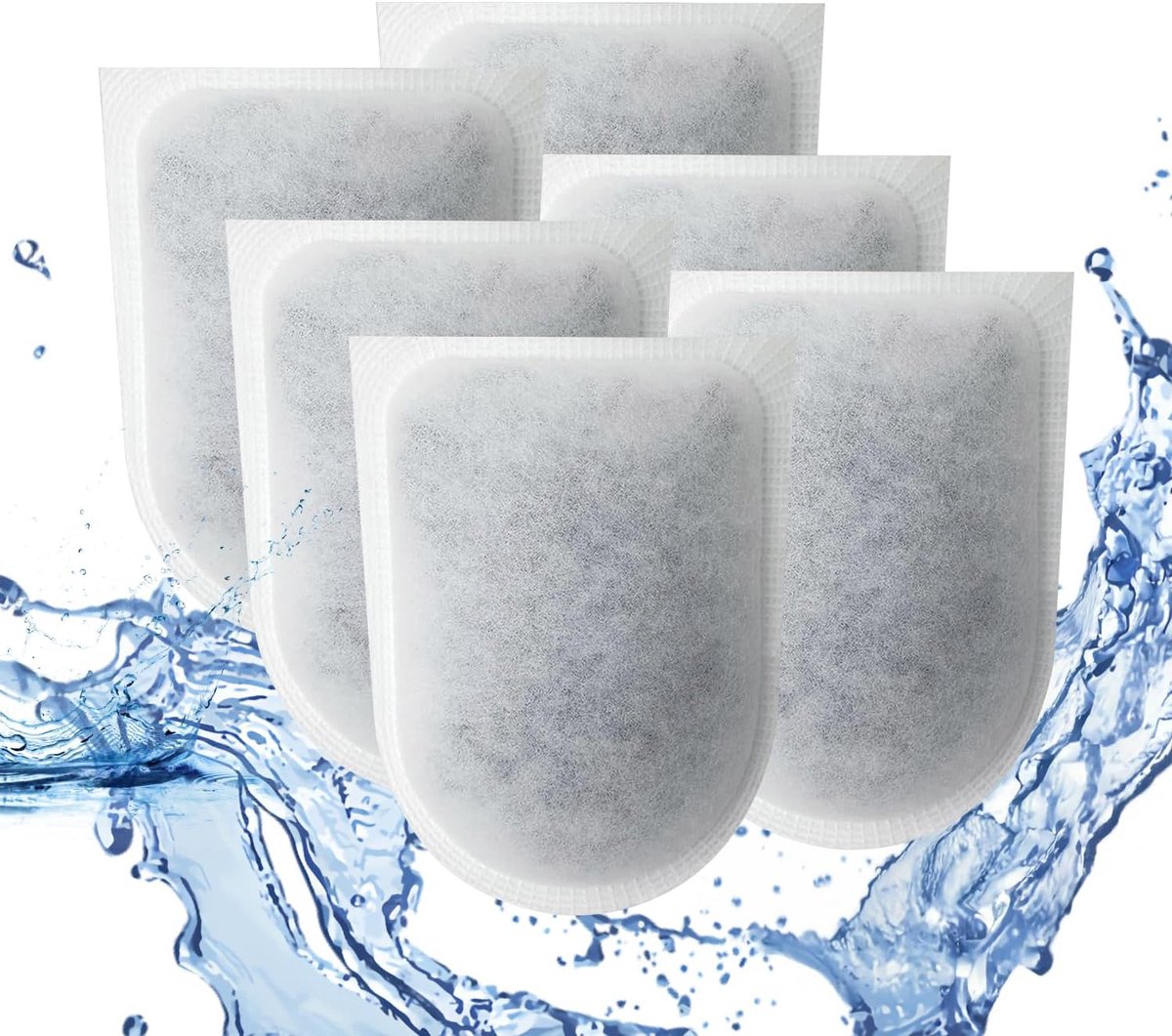 6 stuks filterpads voor Tetra EasyCrystal filter Pack C600, filterpads voor Tetra EasyCrystal binnenfilter filtermateriaal met actieve kool