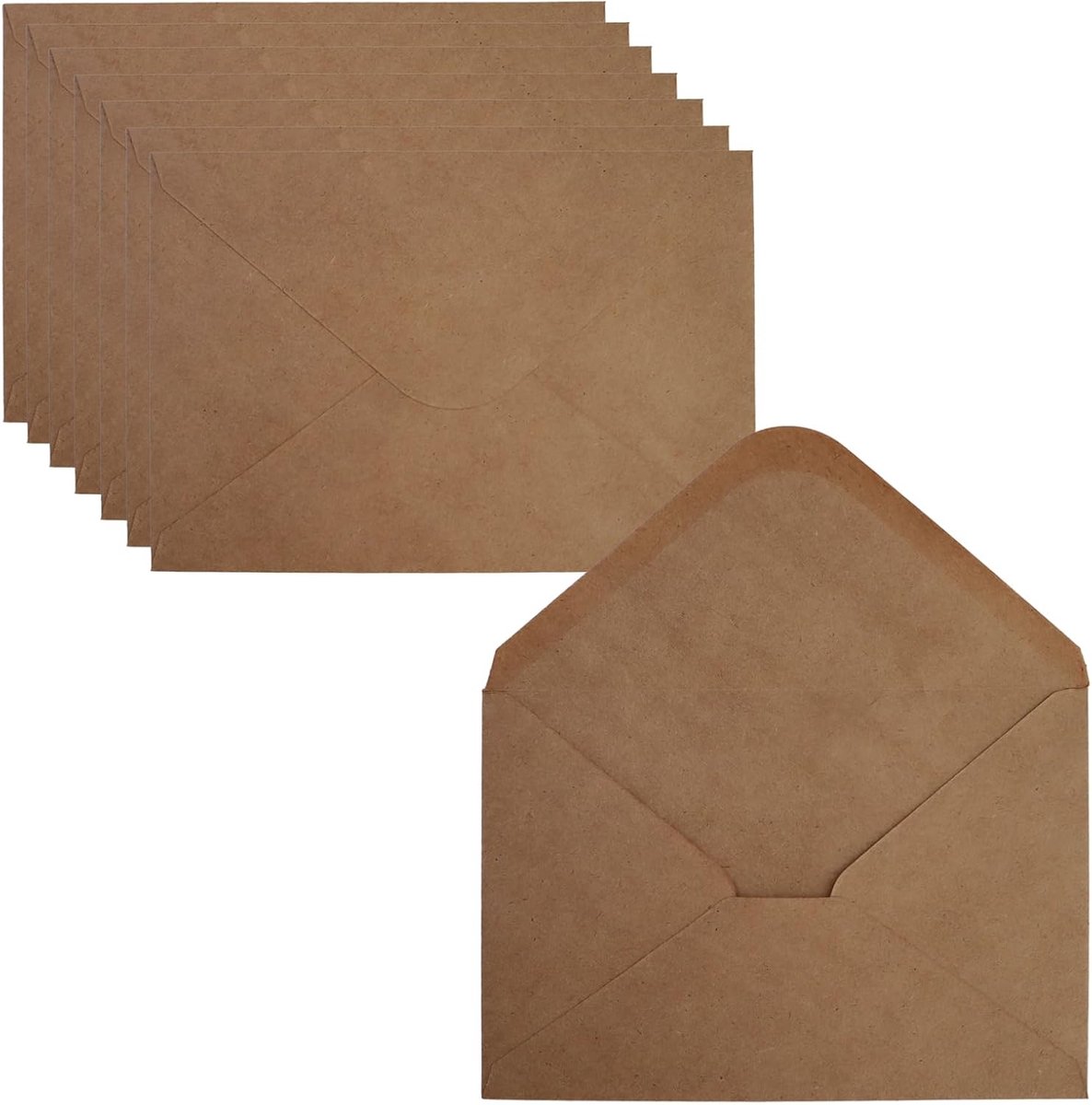 B6, 17,5 x 13 cm, 130 g/m², bruin, voor wenskaarten, bruiloften, afstudeerfeesten, babydouches, feestjes en uitnodigingen, 100 stuks
