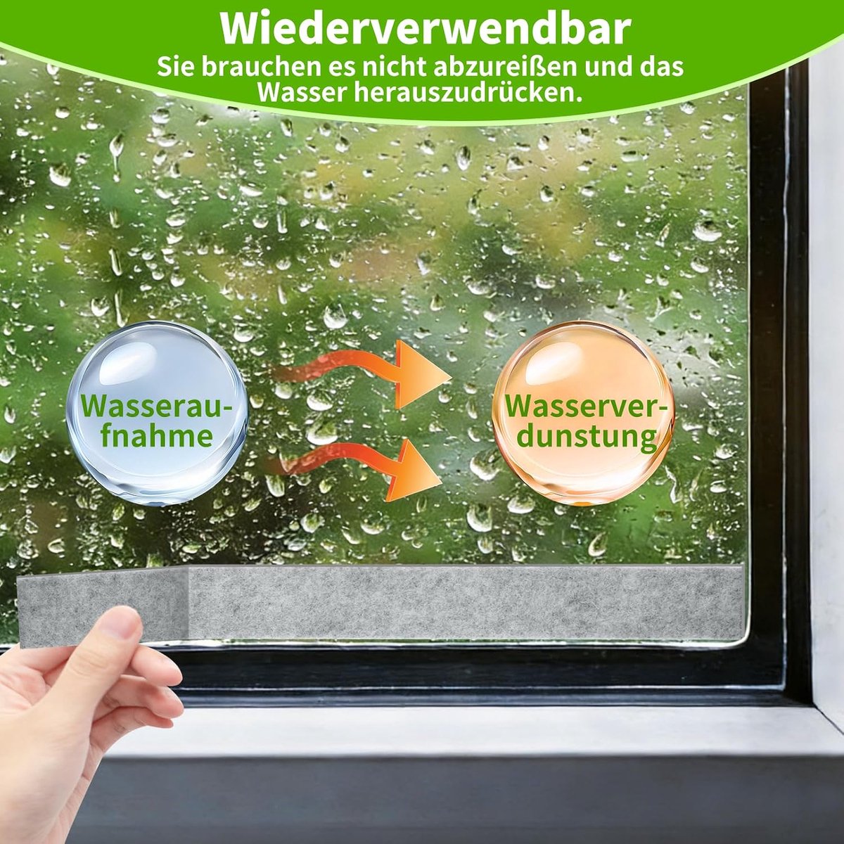 raam, kleefvilt, grijs, viltstrip, 5 m x 4 cm viltband, vilt, zelfklevende rol, snijdt elke vorm, voor stoelen, meubels, vloerbescherming of ramen, condensatieabsorberend, grijs