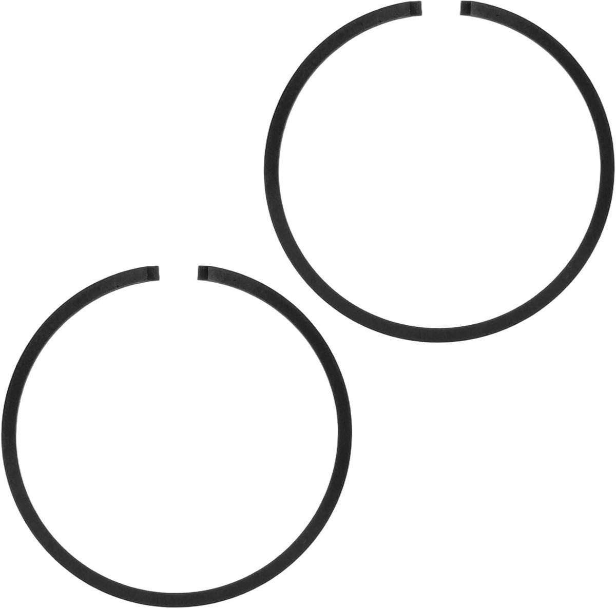 METERXITY Set van 2 zuigerveren voor motor, 38 mm x 1,5 mm dik, smeedijzeren zuigerringset, standaard vervanging voor kleine motoren/motoren/machines [zwart]