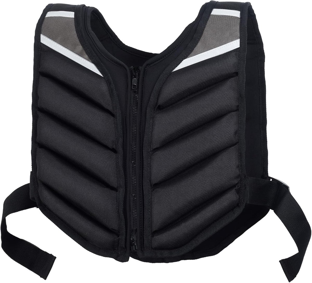 Gewichtsvest 10 lb voor Dames en Heren, Met Ritssluiting, Gewichtsvest Met Reflecterende Strepen Voor Workout, Krachttraining, Hardlopen, Wandelen, Fitness, Spieropbouw