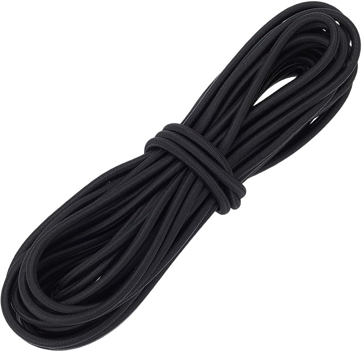 4mm/0.16in 33FT Elastisch Bungee Schokkoord Stretchtouw Zwart Polyester Ronde Kleding Rugzak Accessoires Rekbare Kajak Bungee Touw Voor Zelfgemaakte Bevestigingen Kamperen Zeildoek Knutselben