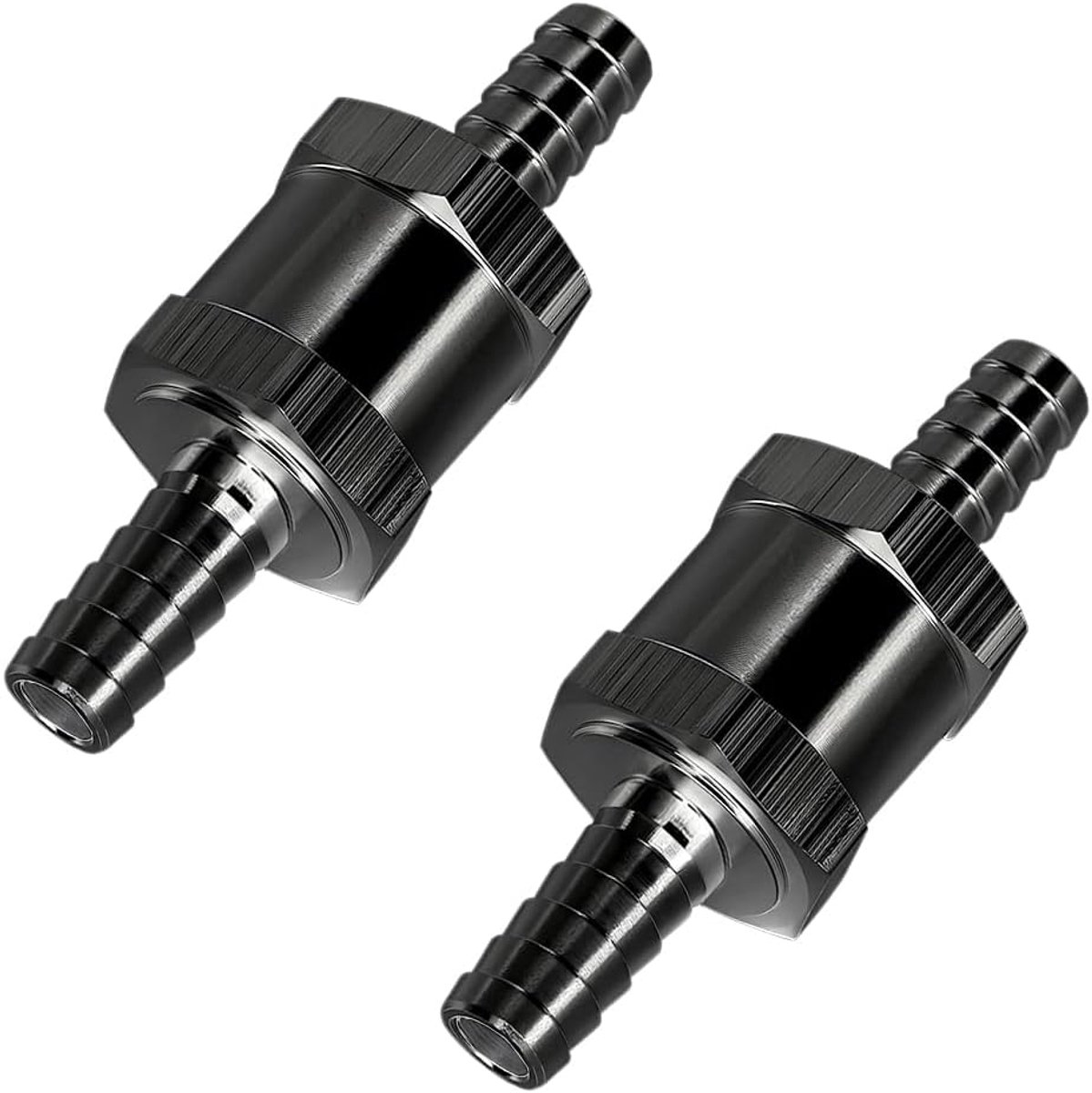 Brandstof terugslagventiel voor auto, brandstof, terugslagventiel, terugslagbrandstofleiding, 2 stuks, autocarburateur voor benzine, dieselolie, plantaardige olie, water (8 mm)