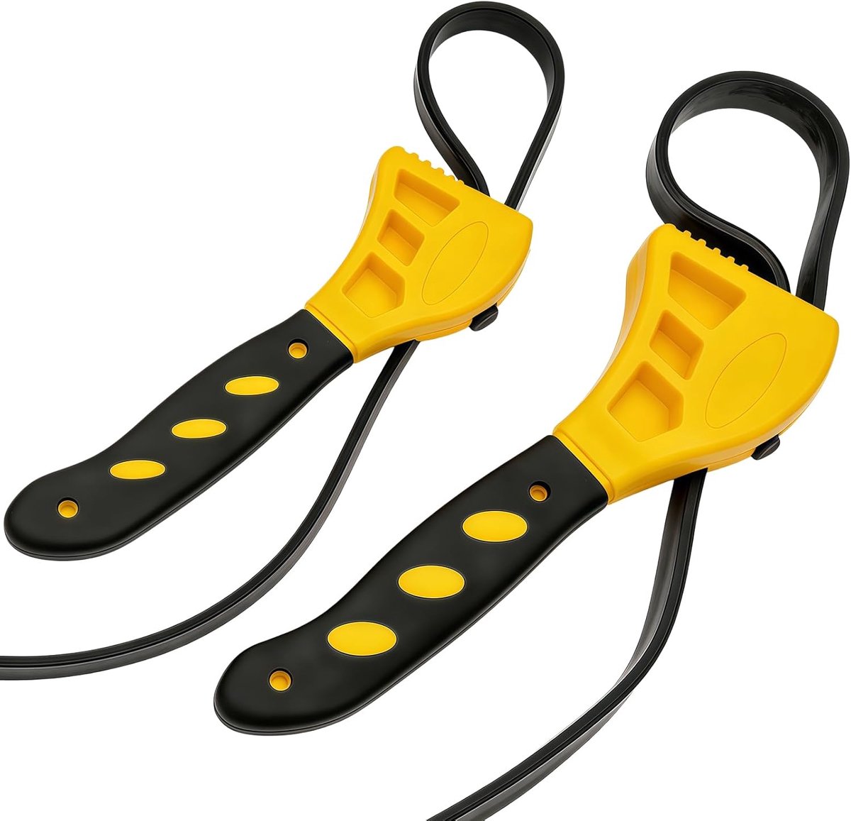 2 stuks, universele rubberen buistang, verstelbare oliefiltersleutelset, oliefilter, bandsleutel, riemsleutel met handvat voor leidingen, oliefilter, douchekoppen, glazen opener