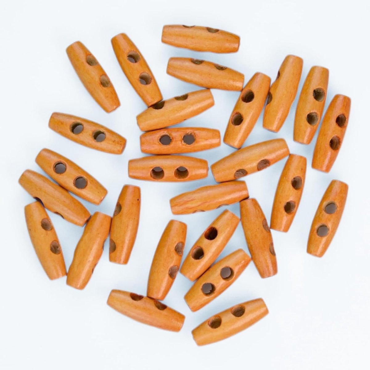 100 stuks toggle knoppen hout bruin, 2 gaten toggle knoppen gemaakt van echt olijfhout toggle ovale productie houten knopen, jas knopen hoorn toggle naaiknopen voor jas jas naaien knutsel DIY