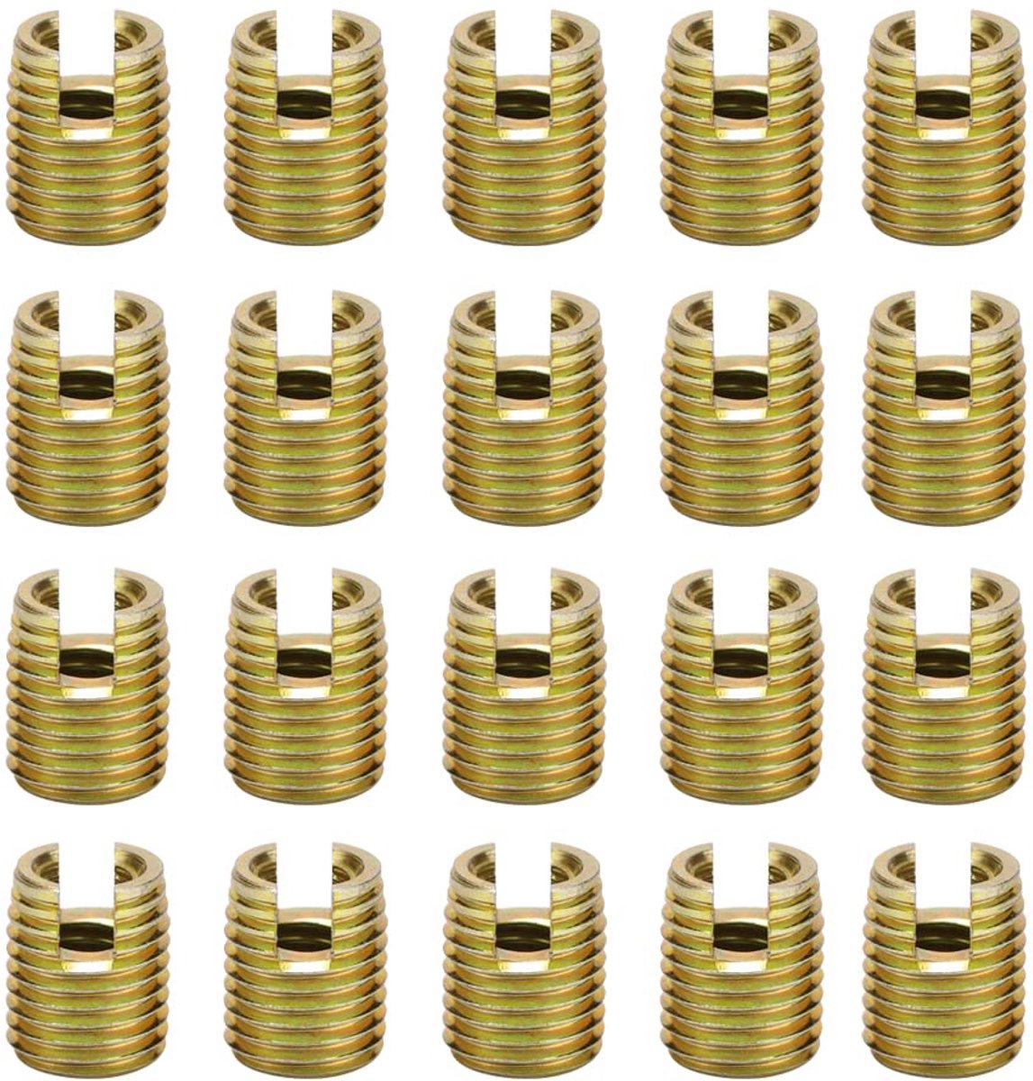 Zelftappende schroefdraad 20 stuks 302 koolstofstaal schroef reparatie accessoires (binnen M6 1.0 buiten M10 1.5)
