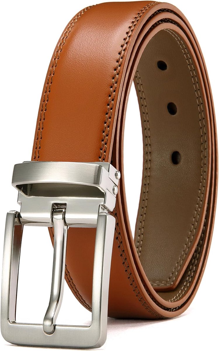 Leren Herenriem 32 mm, Perfect Voor Kostuum, Zakelijke en Formele Gelegenheden, Geschikt Voor Herenschoenen