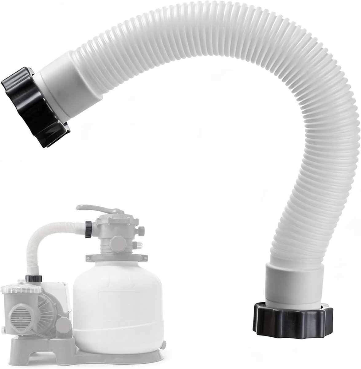 Zwembadfilterslang, zwembadpompslang, slangen voor zwembadpomp, flexibele reserveslangen voor zwembadfilter, geschikt voor interface van 40 cm (1,5 inch)