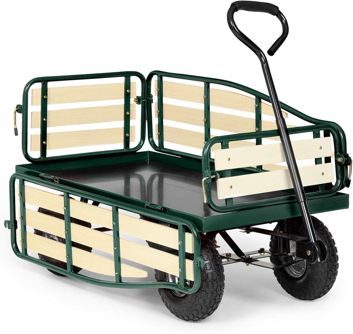 Handkar 300 kg - Vouwbare zijpanelen - Weerbestendig - Ideaal voor zwaar transport - ShopVlot
