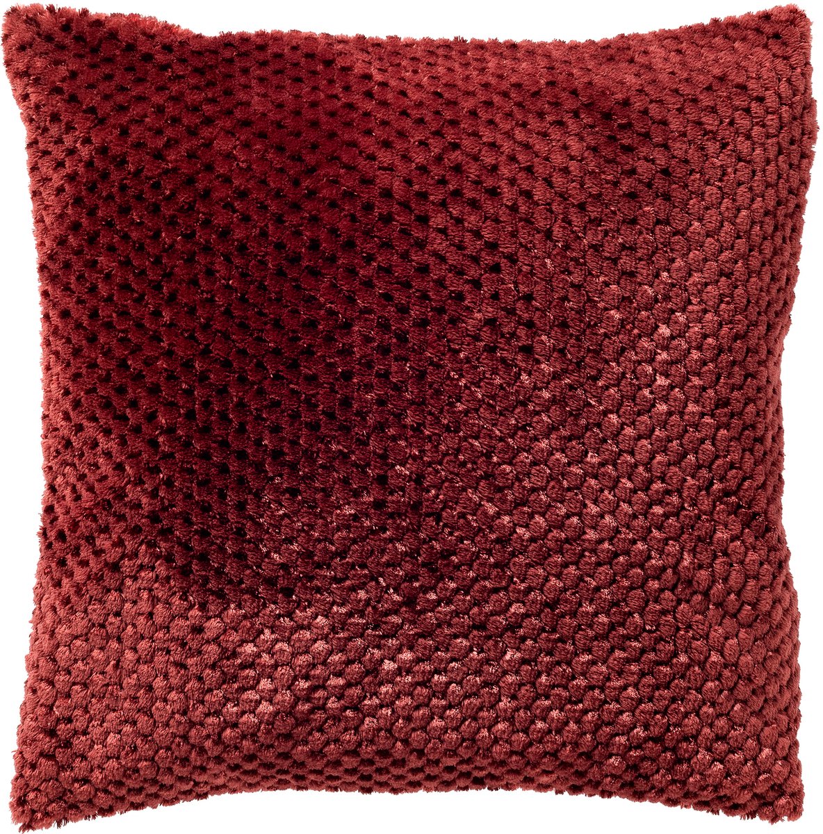 Dutch Decor MICK - kussenhoes 45x45 cm - fluffy - Merlot - rood - met rits - zonder binnenkussen