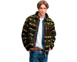 Superdry Jas Abstract Fleece Zip Through M2014576a M5h Snow Peak Green Mannen Maat - XL