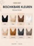 Beschikbare kleuren Comfy Bra: Zwart, Beige, Bruin, Wit, Sand, Caramel, Graphit, Taupe.