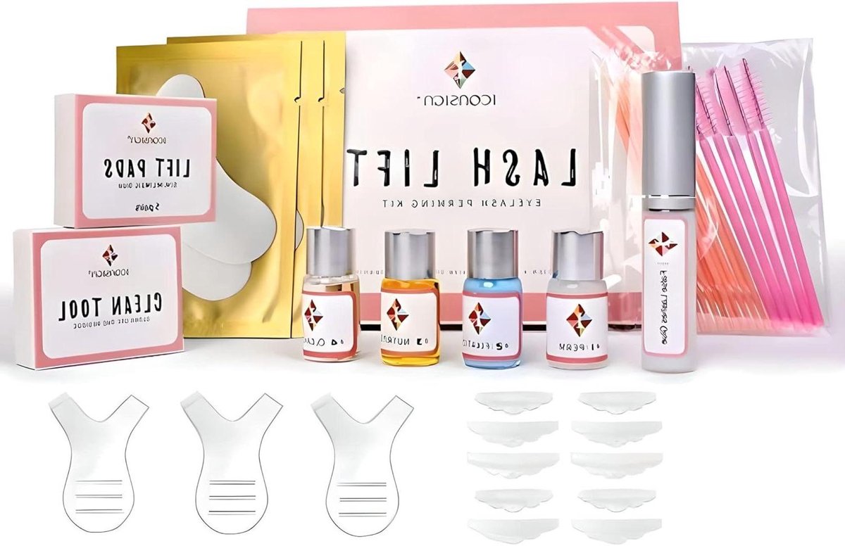 Wimperlift Set - Wimpergolf Laminering - Mooie Wimpers Creëren - Langdurig Resultaat - 10 Delig - Niet Van Toepassing