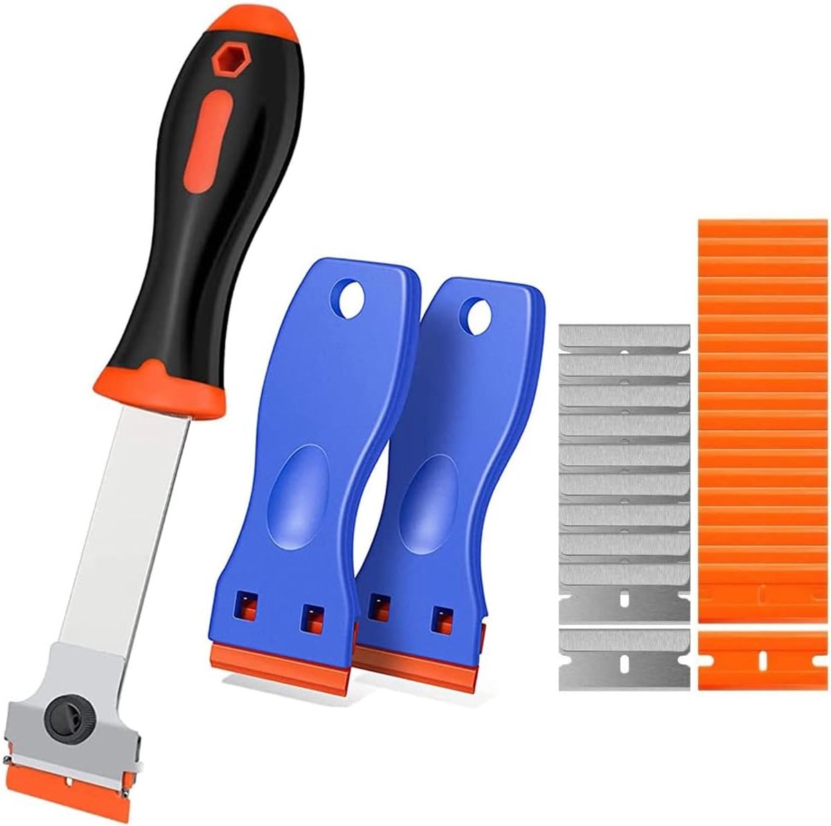 SnelShoppen - GUUZI Razor Blade Scraper Set 3PCS - Schraper Gereedschap voor Verwijderen van Stickers, Registratie Stickers, Film, Vette Vlekken van V