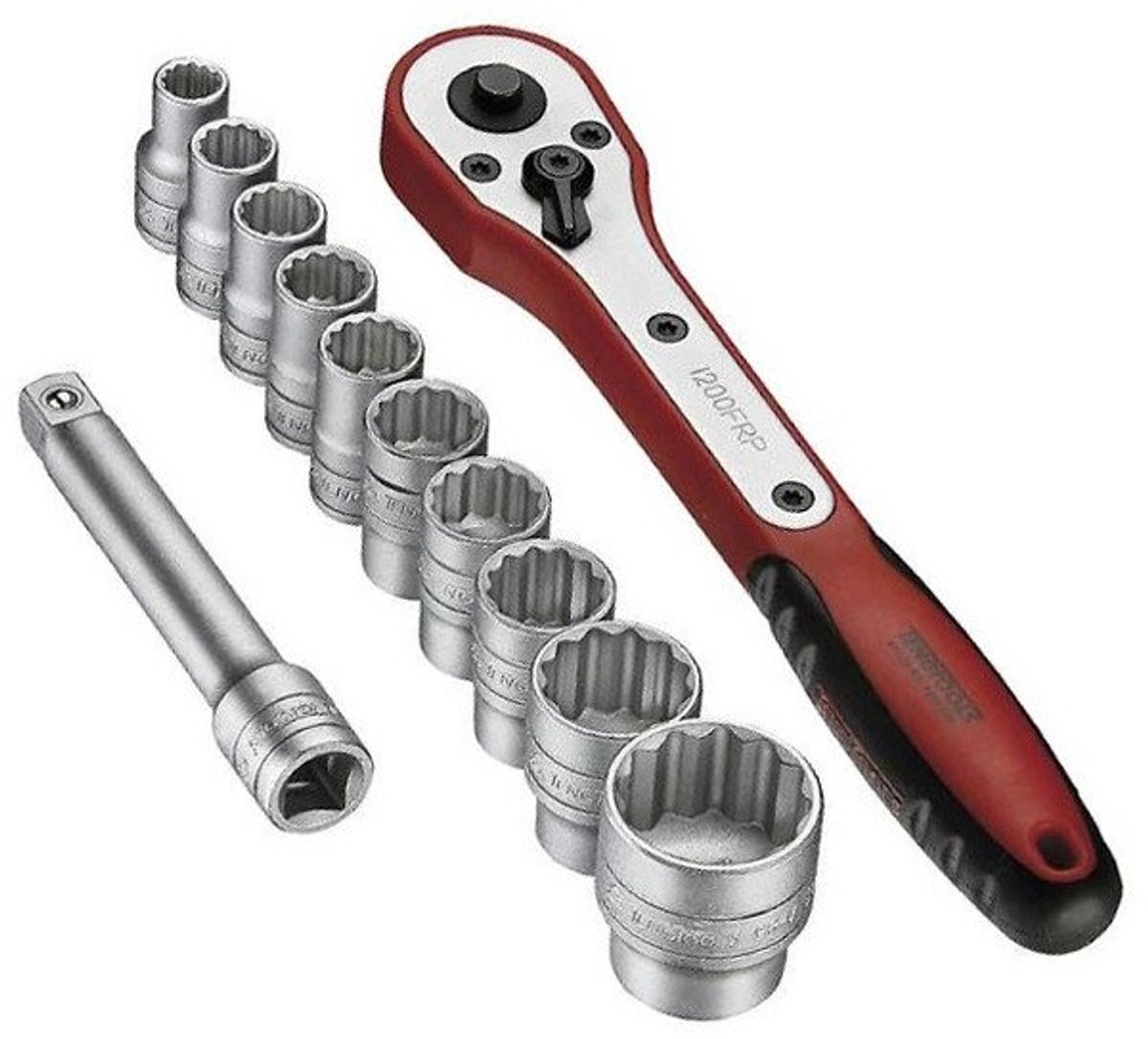 Ratel 1/4" + doppen 13dlg Teng Tools