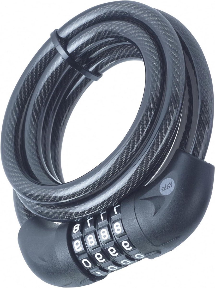 Fiets Kabelslot - Cijferslot Gevlochten Staal - Fiets Beveiligen - 96 Uur Corrosiebestendig - 180 cm Lengte - Zwart