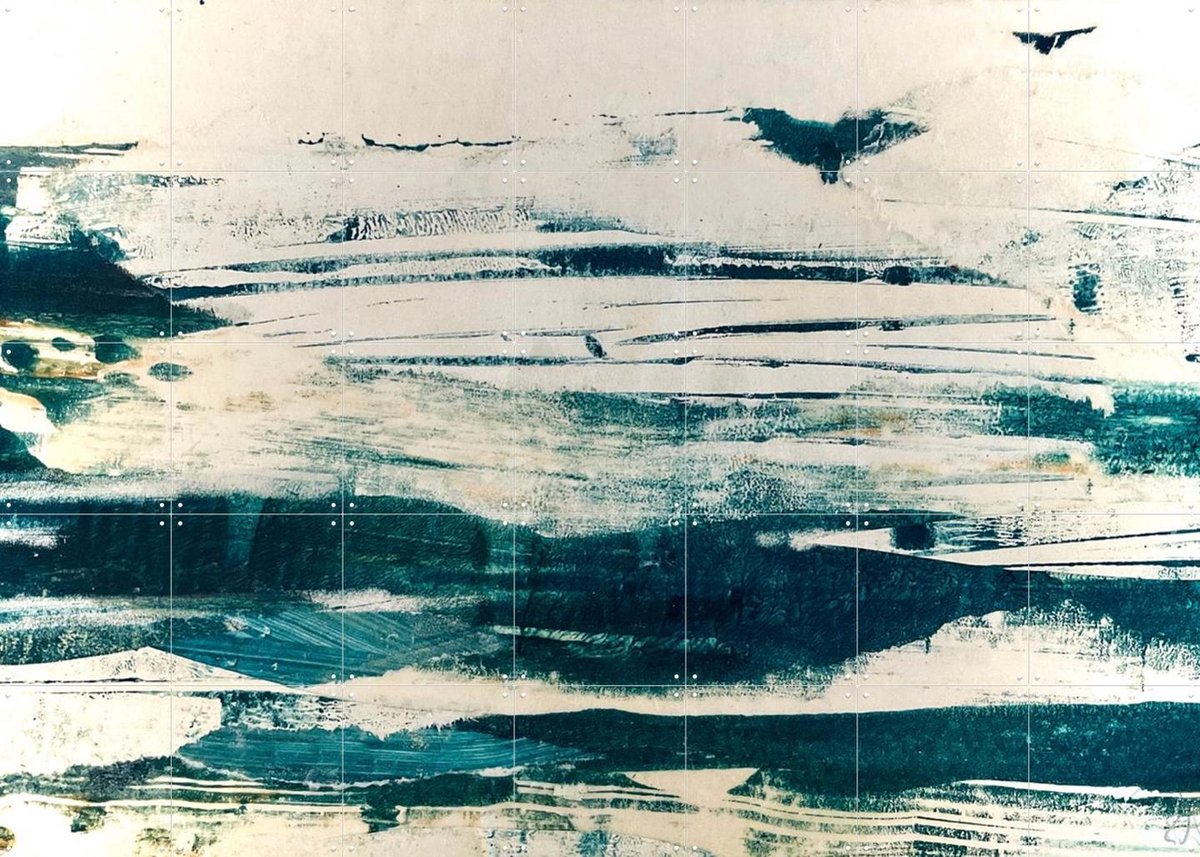 IXXI Poetry Of Water, RAR Kramer - 140 x 100 cm - Gratis ophangtool - Grote wanddecoratie en posters - Aquarel, Abstract, Olieverf, Kwaststreken