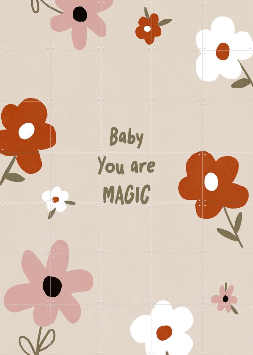 IXXI Baby You Are Magic, Treechild & Various - 100 x 140 cm - Gratis ophangtool - Grote wanddecoratie en posters - Speels, Vintage, Illustraties