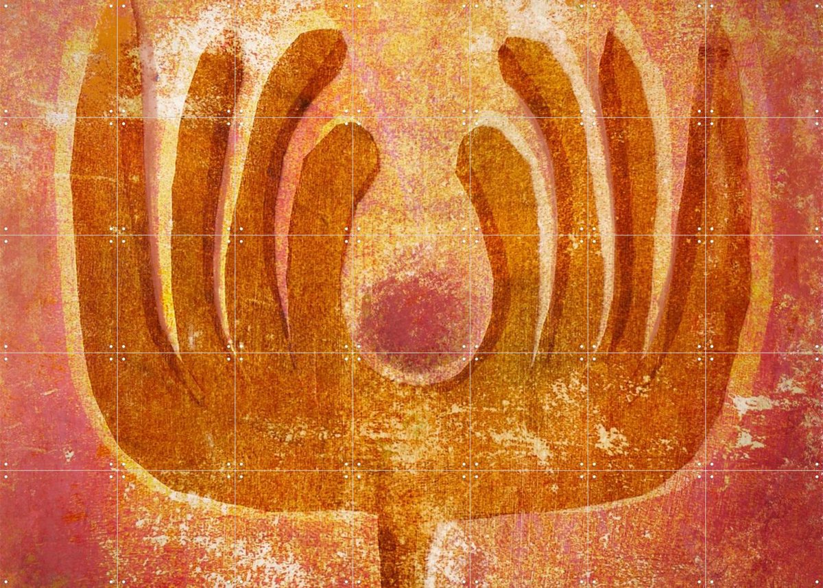 IXXI Elora, RAR Kramer - 140 x 100 cm - Gratis ophangtool - Grote wanddecoratie en posters - Speels, Minimalisme, Geometrische Kunst, Modern