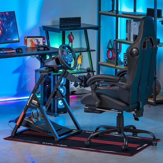 Stuurwiel Standaard - Race Simulators - Games Rijden - Verstelbaar Gestel - 64 x 43 x 84 cm - Zwart — afbeelding 3