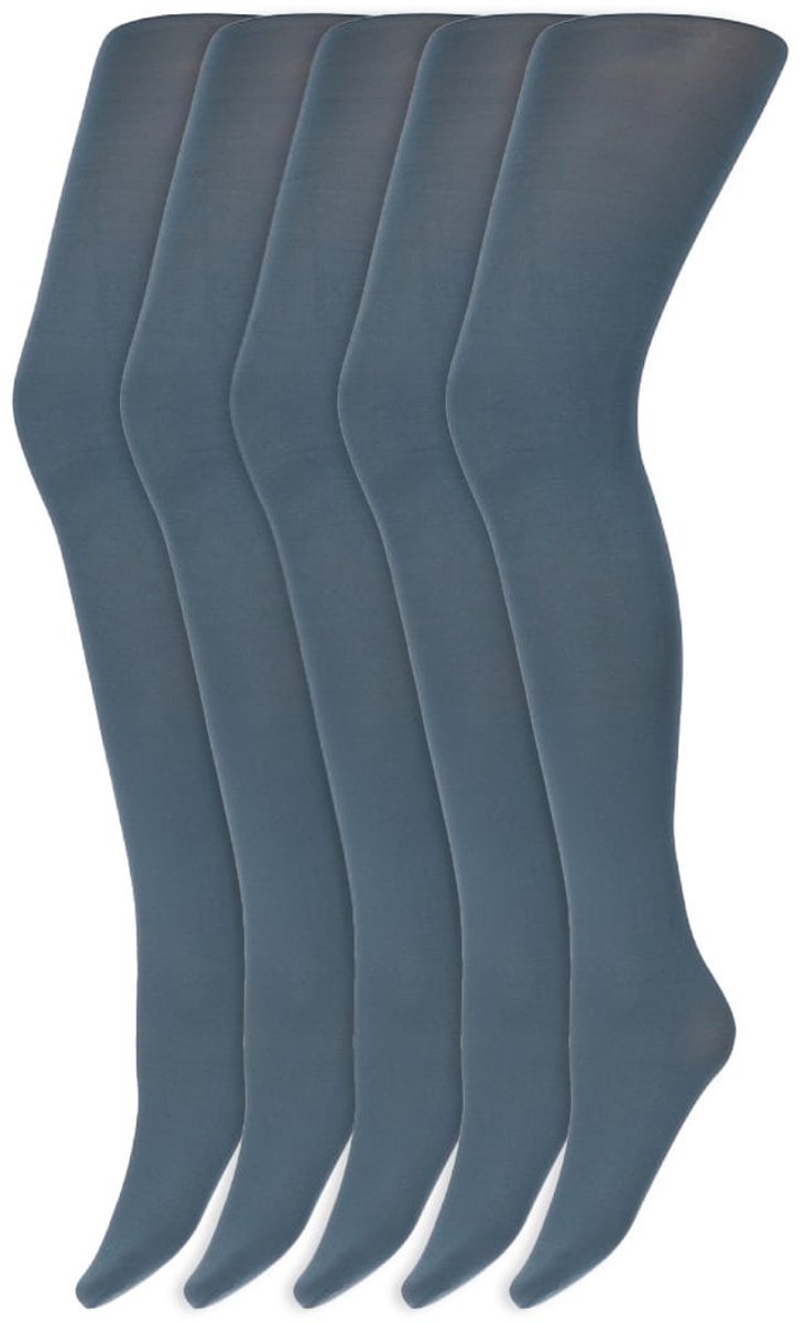 Gekleurde panty’s | Micro | 60 Denier | Merk: Marianne | Maat: S t/m XXL | Kleur: Opaal blauw | 5 Paar