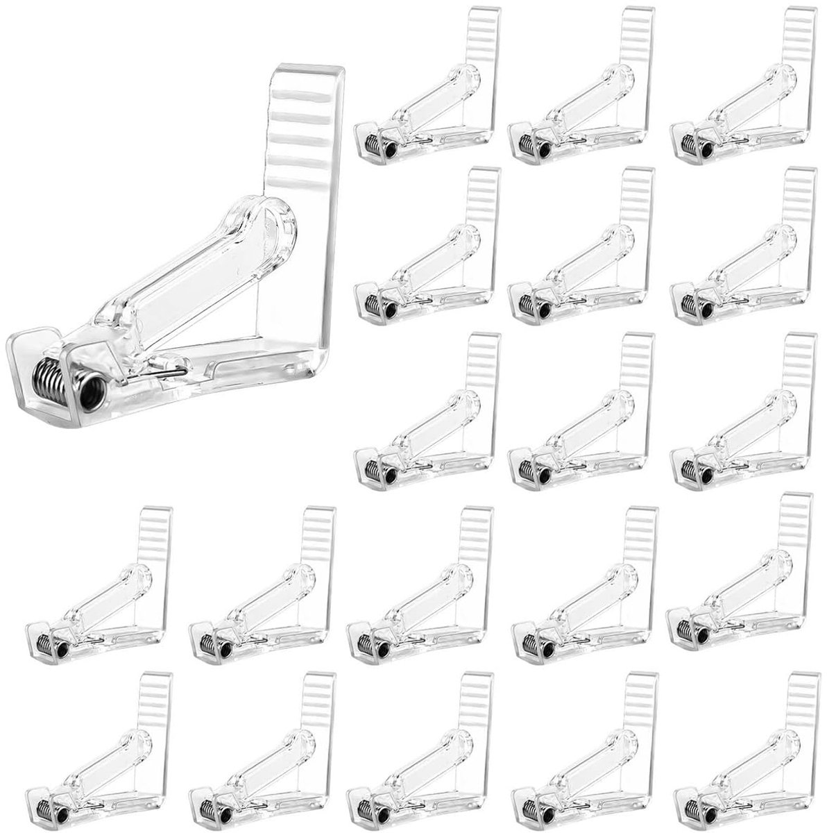 Bevestigingsclips met veren, verstelbare tafelkleedklemmen, bevestigingsframe met clips, transparante picknickklemmen, geschikt voor picknickgelegenheden