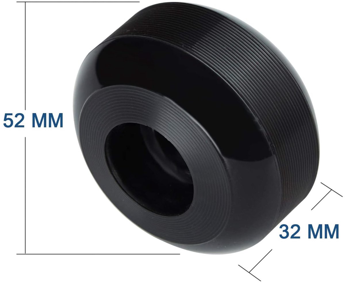 SnelShoppen 52mm Skateboard Wielen Hardheid 95A Polyurethaan Set van 4 met Gratis 608 Lagers en Afstandhouders voor Tricks en Freeride