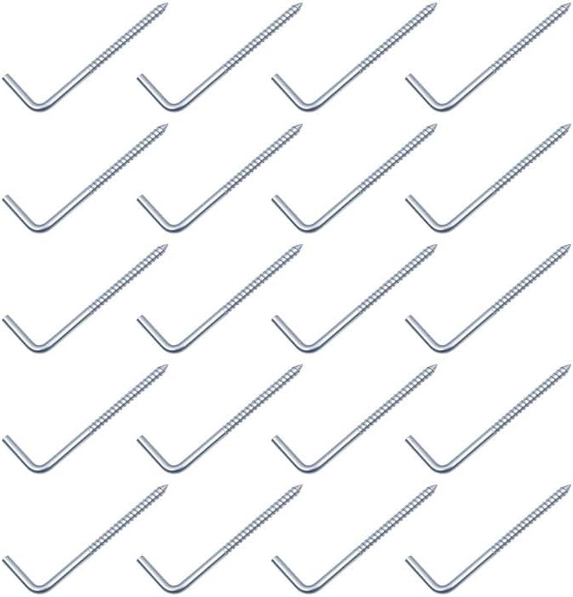 20 stuks L-haakschroeven (M2,4 x 20 mm)