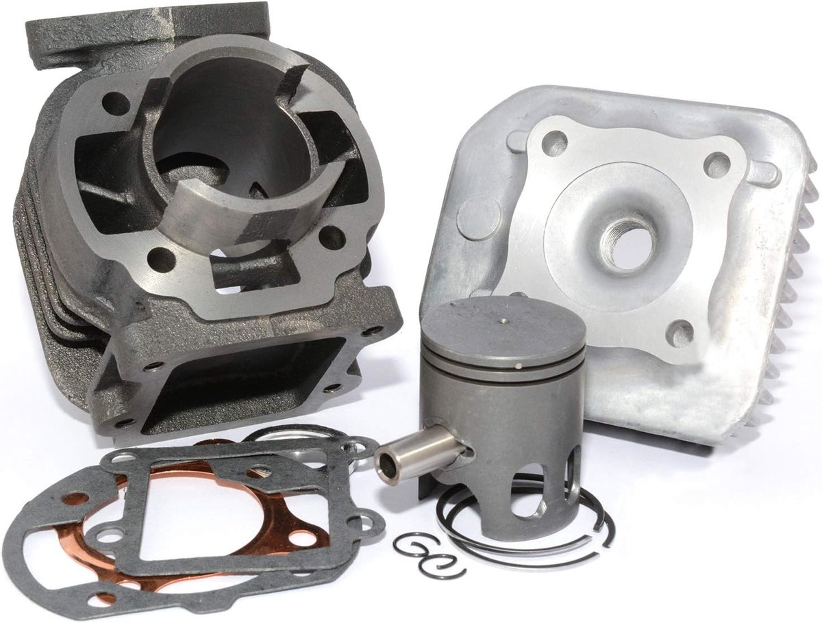 Cilinderkit 50cc voor Yamaha Bw's MBK Booster Gietijzeren Cilinderkop Zuiger Origineel Type Minarelli Verticaal voor en na 2004 Spirit Stunt Slider Rocket