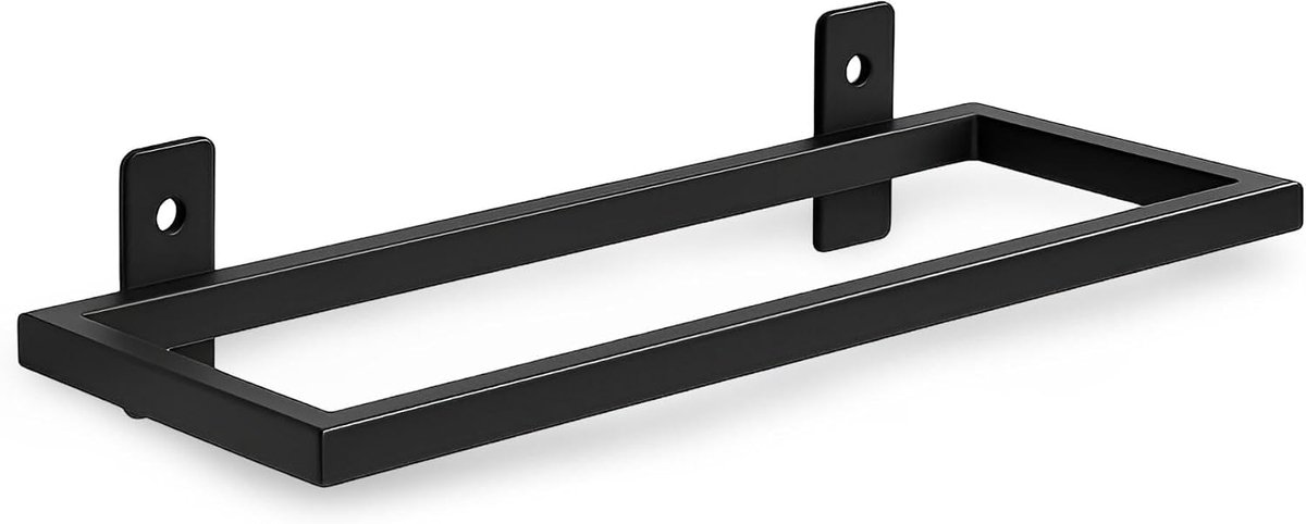 SnelShoppen - Wandwijnrek - Flessenrek voor 5 flessen - Minimalistisch RVS - Mat Zwart - Hangend wijnflessenrek voor luxe interieur - Perfect voor keu