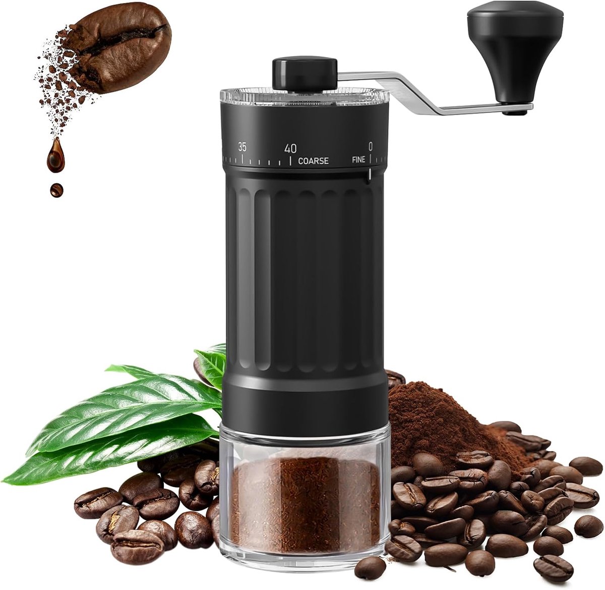 Handmatige koffiemolen - verstelbare maalgraad - voor French Press en Moka-kan - ShopVlot
