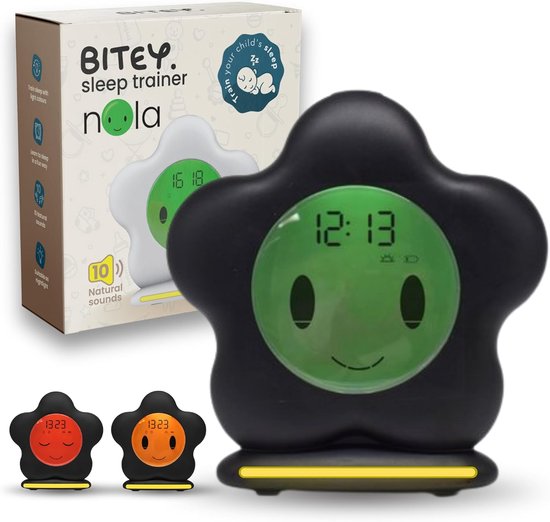 Slaaptrainer met Knuffel - Nachtlampje Wekker - Kinderslaap Leren - Kleuren Lichtsysteem - 18 x 18 x 17 cm - Wit — afbeelding 4