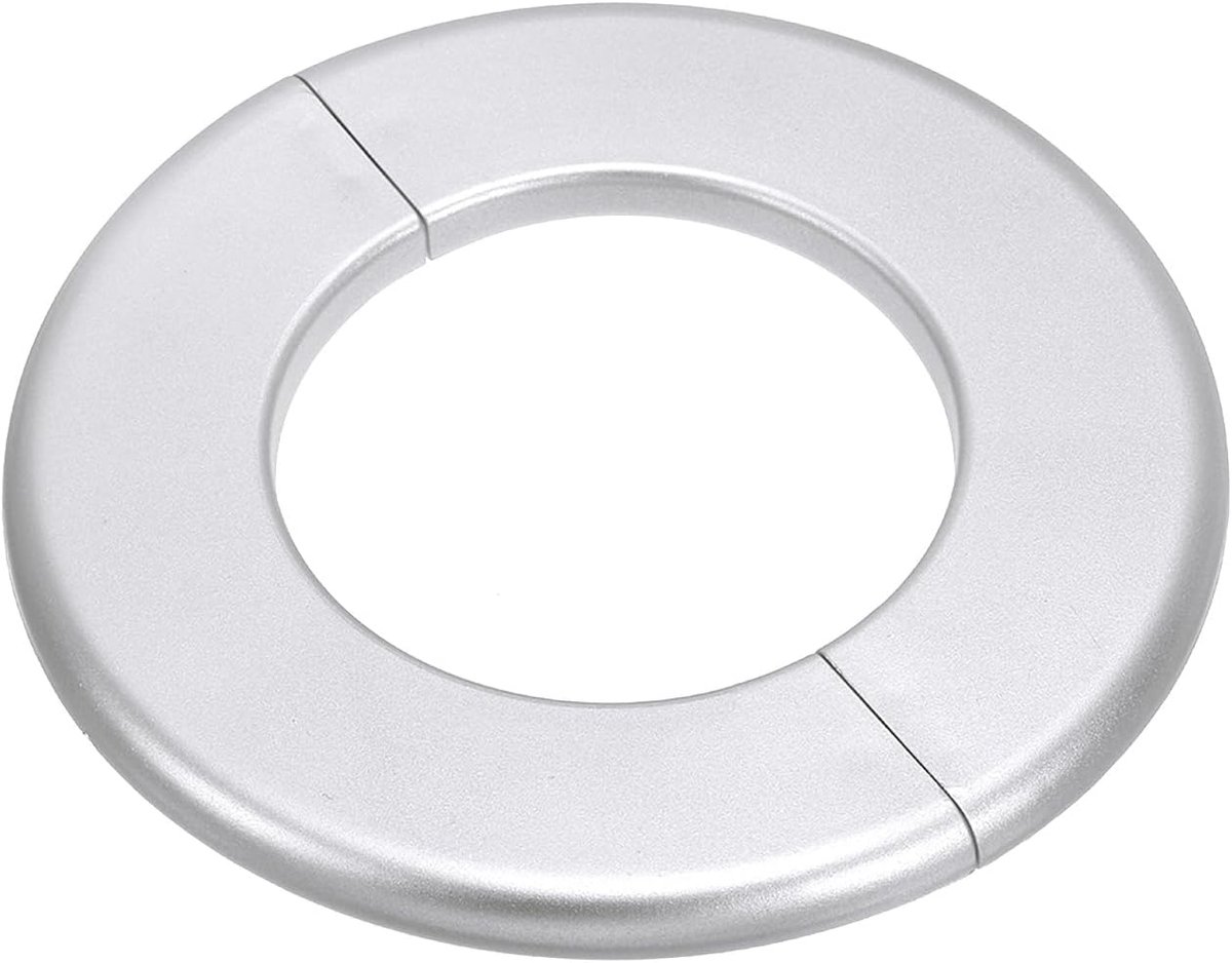 Muursplitflens 78mm (3.07"), ABS Ronde Zelfklevende Escutcheon Plaat Gesp Waterpijp Afdekking voor Keuken Badkamer Arm Pijp Kraan Decoratie, Zilver