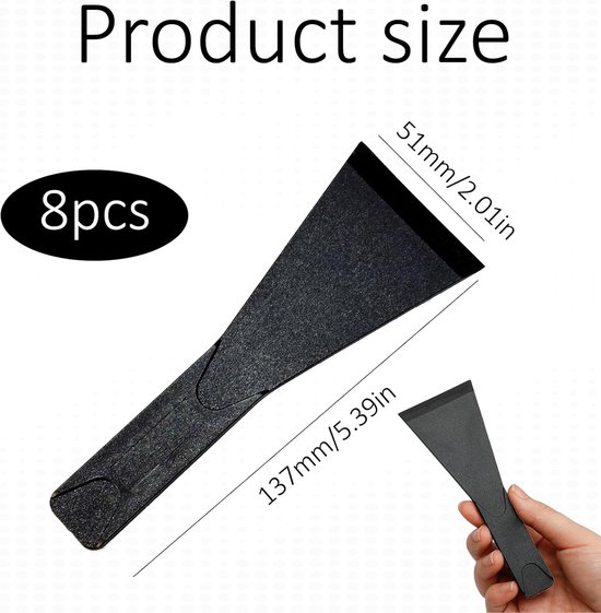 Spatels, raclette-schuiver, racletteschraper kunststof, gourmet-accessoires, gourmet planken en fondue, keukengerei voor pannen en braadpannen, robuust en hittebestendig — afbeelding 5