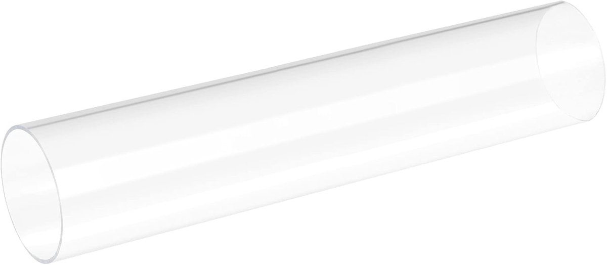 sourcing map Heldere stijve acrylbuis 36 mm ID x 40 mm OD x 200 mm ronde buis