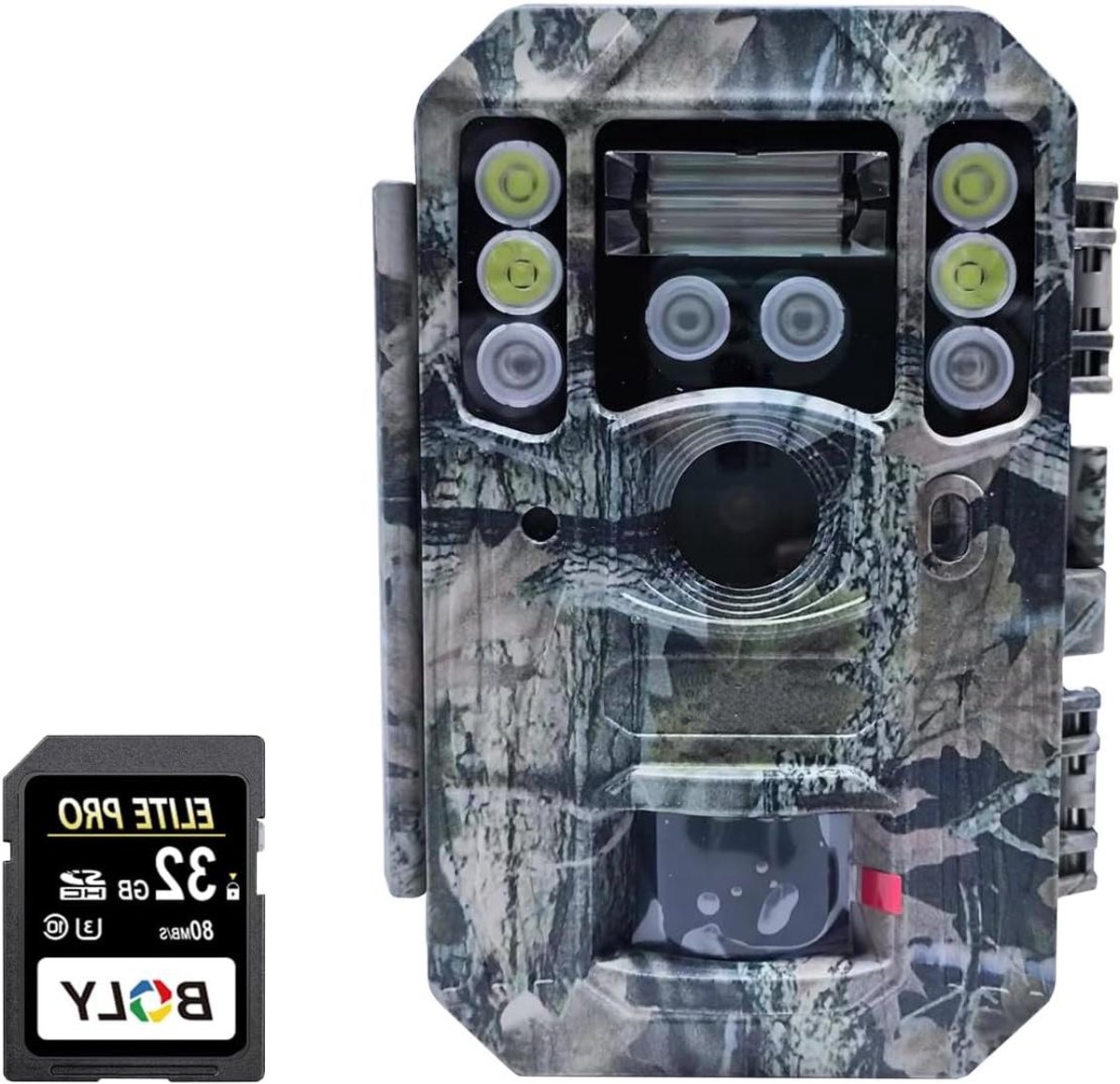 Wildcamera - Trailcamera Observatiecamera - Wildobservatie - Tri-Flash Nachtzicht - 32 meter bereik - camouflage patroon