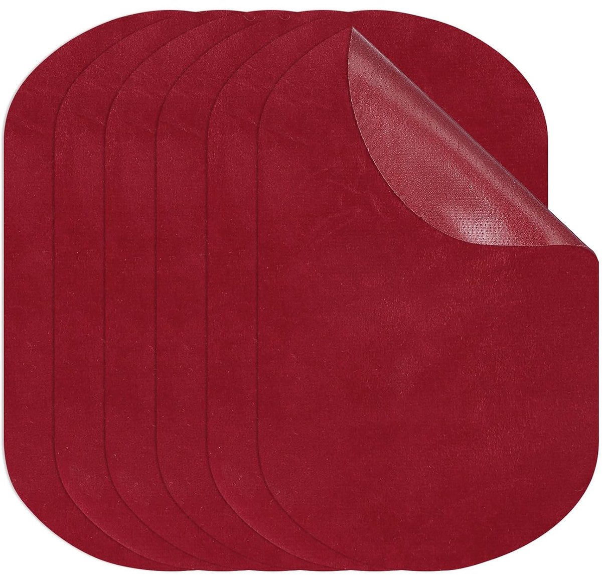 Opstrijkbare patches 11 x 18 cm, 6 stuks ovale elleboogpatches knie-reparatiepatch suède stoffen applicaties voor shirt jeans jas kleding reparatie decoratieset kastanjebruin